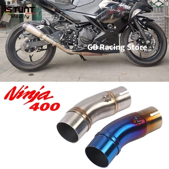 Слипоны Для Kawasaki Ninja 400 Ninja400 EX400 Z400 2017-2023 Выхлопная Труба Мотоцикла Система Глушителя 51 ММ Труба Среднего Звена