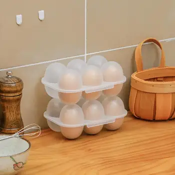 Ящик для хранения яиц Бытовой холодильник Для более хрустящих пищевых яиц Специальная подставка для яиц С крышкой Пылезащитная коробка для яиц Лоток для яиц
