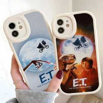 Чехол для телефона E.T. The Extra Terrestrial для Iphone 14 13 12 Pro Max 11 Mini X Xr Xs 7 8 Puls из овечьей кожи, силиконовый чехол