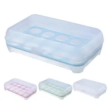Коробка для хранения яиц с 15 сетками, Прочные контейнеры для яиц, Прозрачный Дозатор свежести, корзина для холодильника, Кухонные принадлежности