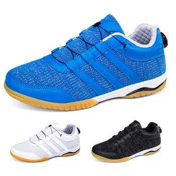 Профессиональные мужские и женские теннисные туфли для бадминтона на открытом воздухе, кроссовки для бега, быстрая шнуровка, волейбол, настольный теннис, спортивная обувь для фитнеса
