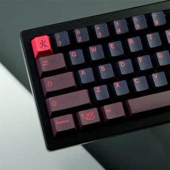 Механическая клавиатура с термосублимацией Cherry PBT Red Dragon Keycap с 129 клавишами Подходит для настройки заглушек для ключей в стиле аниме
