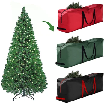 Сумка для рождественской елки, ткань Оксфорд, Складная Рождественская декоративная сумка для хранения венков, для хранения рождественских принадлежностей, гирлянда для домашнего хранения