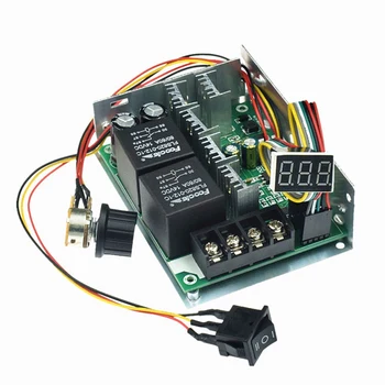 ШИМ-регулятор частоты вращения двигателя постоянного тока с цифровым дисплеем, Регулируемый на 0-100% Входной сигнал модуля привода, МАКС 60A