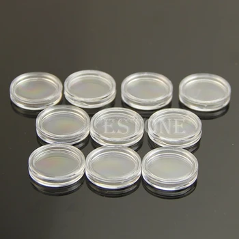 10шт прозрачных круглых футляров диаметром 18 мм, капсул для хранения монет, держатель для круглых пластиковых капсул Дропшиппинг
