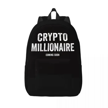 Рюкзак для ноутбука Crypto Millionaire для мужчин и женщин, повседневная сумка для книг для школьников, студентов, биткойнов, Ethereum, Btc, блокчейн-сумки