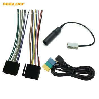 FEELDO 5 комплектов AUX/USB/жгута питания/антенного адаптера для Hyundai PA710S/KIA Soul # AM3240