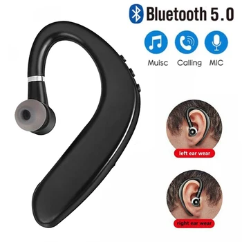 Беспроводная Bluetooth-гарнитура S109 с одним ухом, надеваемая на левое и правое ухо, для телефонов iPhone Samsung Xiaomi, наушники-вкладыши