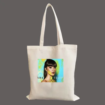 Телефон Aitana Персонализированная холщовая сумка на заказ Повседневная сумка для покупок Индивидуальная сумка-тоут большой емкости женская холщовая сумка